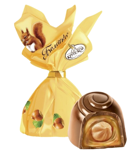 «Славянка» Конфеты «Белочка» с цельным фундуком 4кг/8.82lb