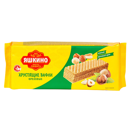 Вафли фасованные «Яшкино» «Ореховые» 300гр*15шт.